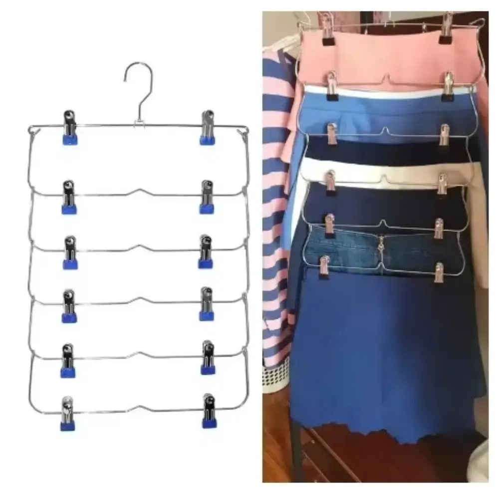 Multi-Functional Hanger Storage Skirt Rack