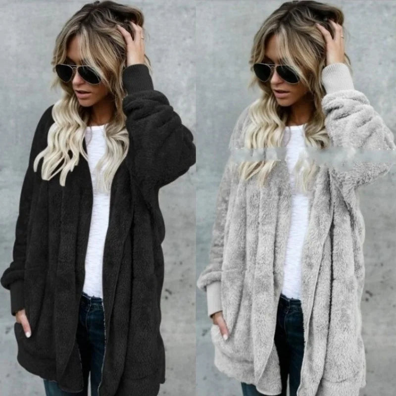 Fleece Sweatshirt Long Cardigans