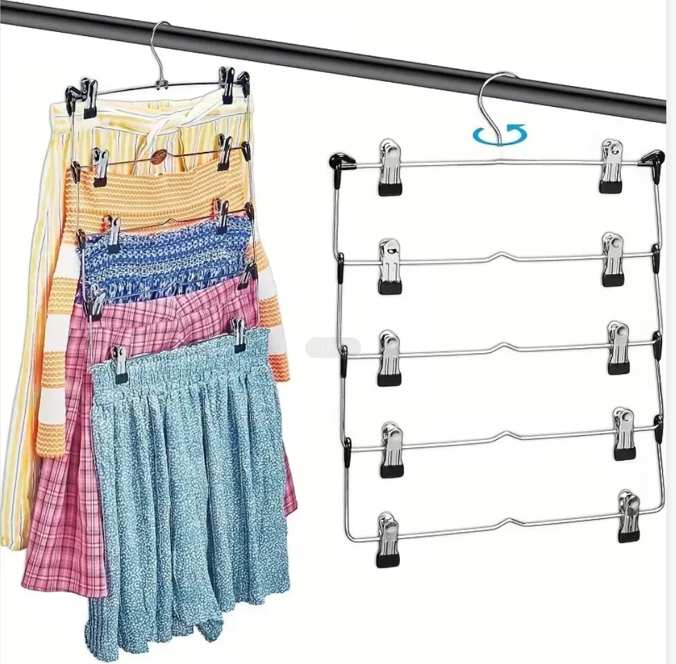 Multi-Functional Hanger Storage Skirt Rack