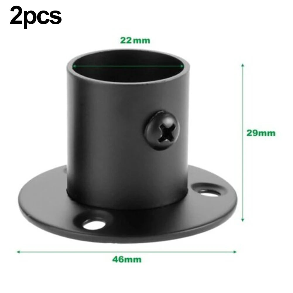 2Pcs Tube Support Closet Bar