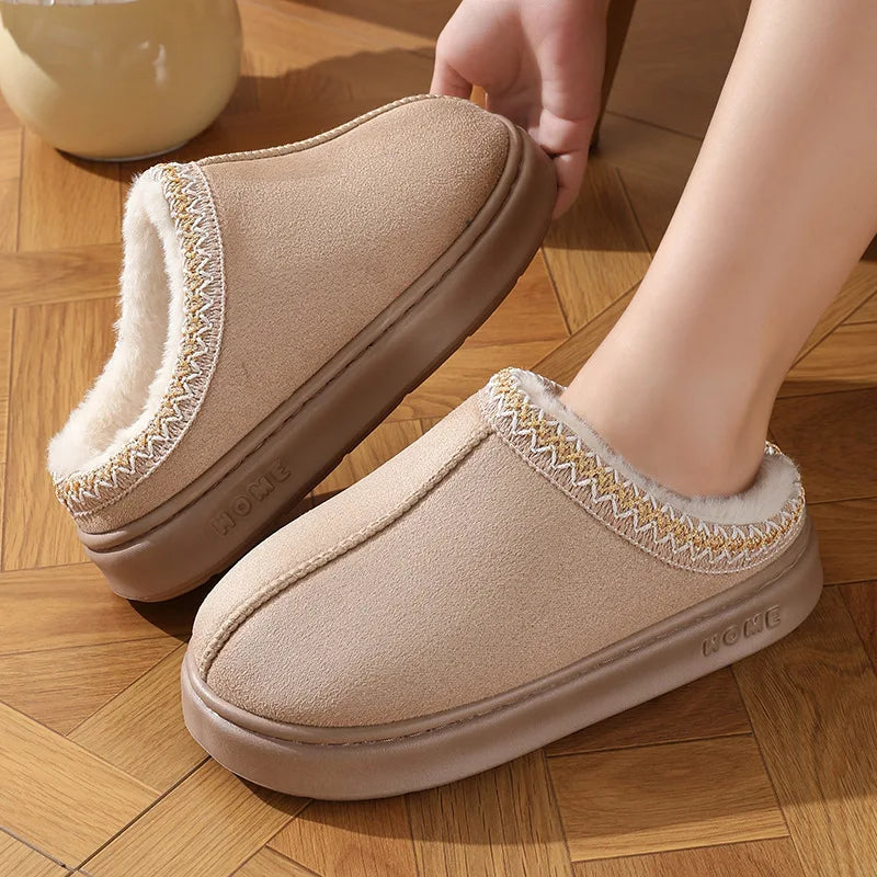 Women Fluffy Platform Slippers