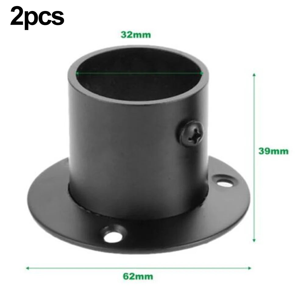 2Pcs Tube Support Closet Bar