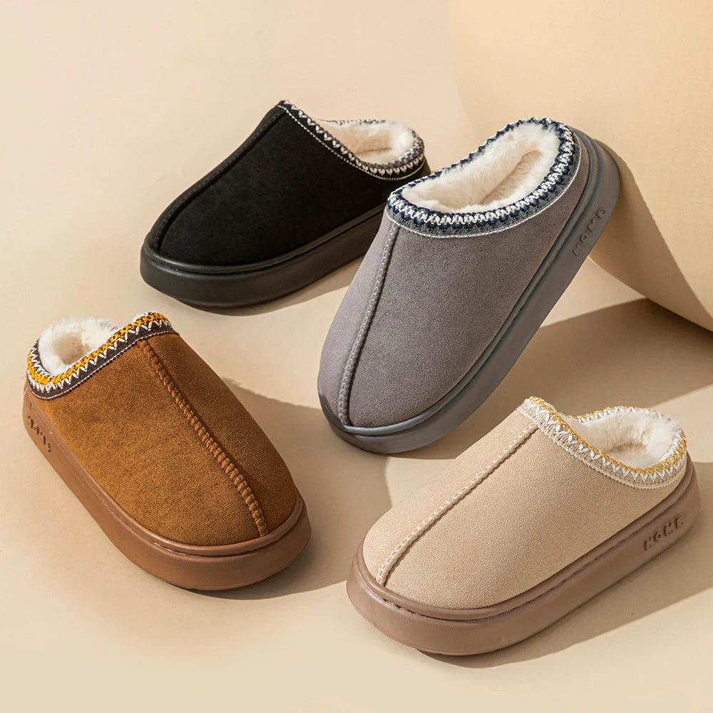 Women Fluffy Platform Slippers