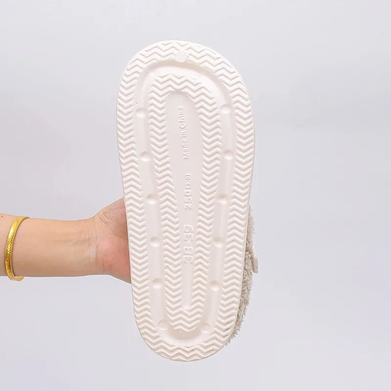 Waterproof Eva Furry Mules Slippers Women 2025