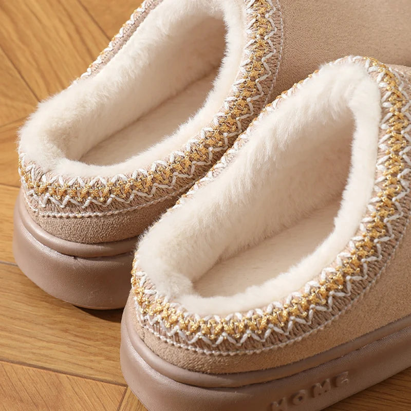 Women Fluffy Platform Slippers