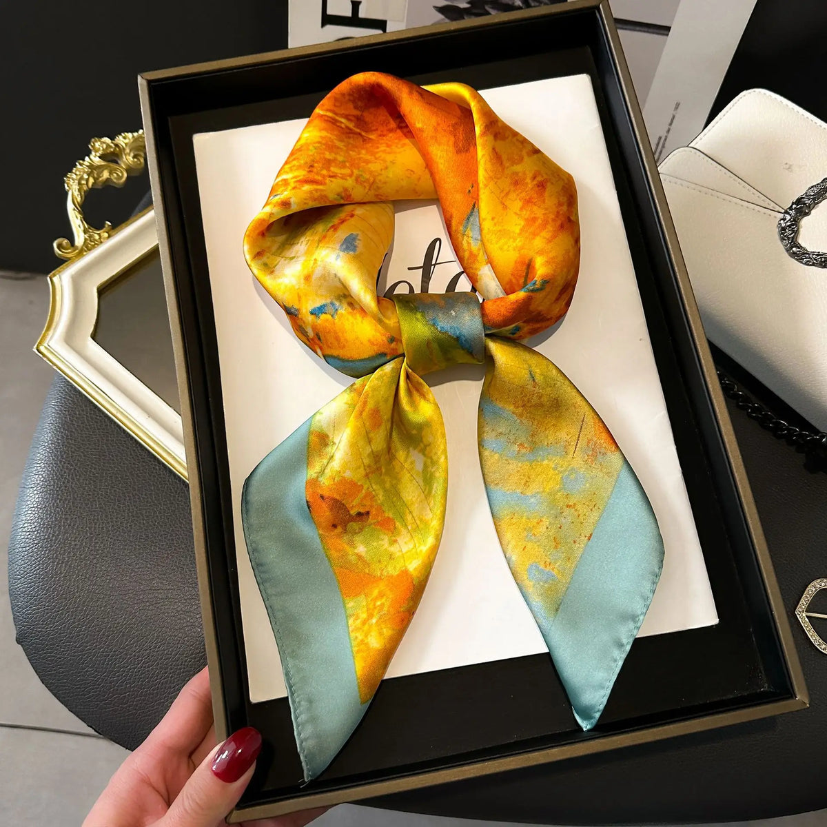 Luxury Small Square Scarf