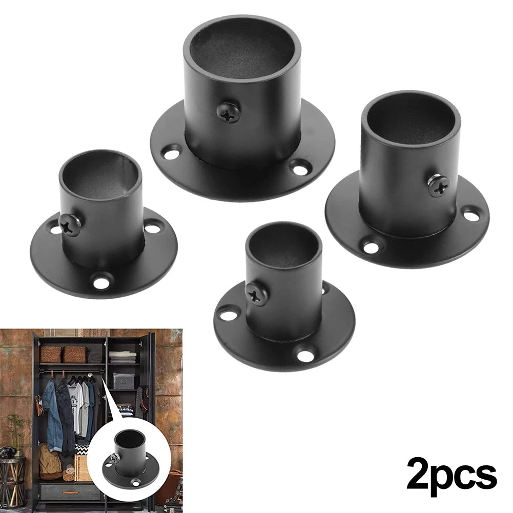2Pcs Tube Support Closet Bar