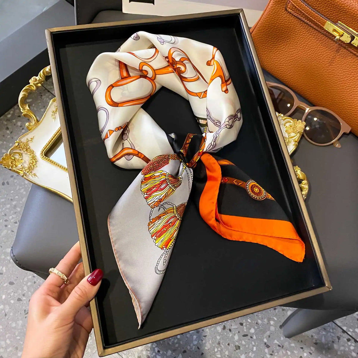 Luxury Small Square Scarf
