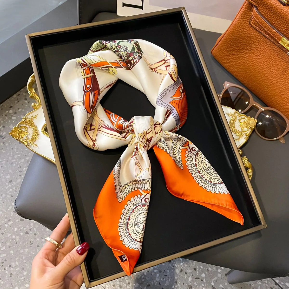 Luxury Small Square Scarf