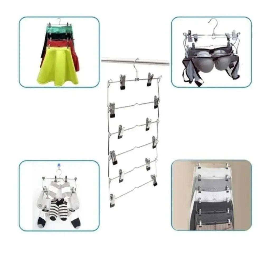 Multi-Functional Hanger Storage Skirt Rack